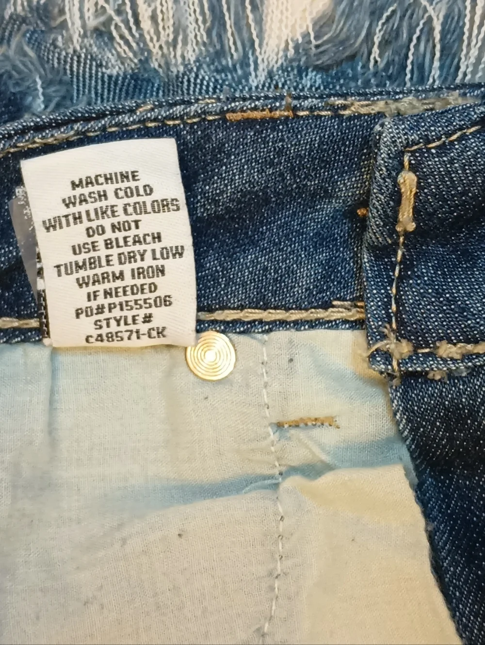 Almost‎ Famous Distressed Blue Denim Jeans 7